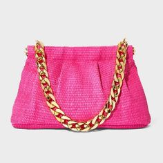 Straw Facile Frame Clutch - A New Day™ Pink Chic Woven Clutch For Travel, Chic Woven Travel Clutch, Chic Clutch With Braided Handles For Everyday, Chic Everyday Clutch With Braided Handles, Chic Textured Summer Bags, Trendy Everyday Summer Clutch, Chic Straw Clutch With Removable Pouch, Chic Straw Clutch Bag With Removable Pouch, Chic Everyday Straw Clutch Bag