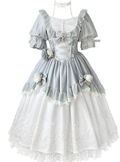 ❤︎Fairy Elegant Flower Princess Dress❤︎ Royal Outfits Princesses, Flower Princess Dress, Odette Dress, Sakura Dress, Flower Princess, Dress Fairy, Lolita Outfits, Japanese Dress, Royal Outfits