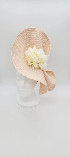 Free EXPRESS 1-2 Day Shipping GRACE Elegant Pink Fascinator | Etsy Summer Floral Fascinator For Races, Summer Garden Party Flower Fascinator, White Flower Hat For Royal Ascot, White Flower Mini Hat For Garden Party, Elegant Floral Mini Hats For Summer, Elegant Flower Mini Hat For Summer, Fitted White Flower Hats, White Fitted Flower Hats, Elegant Summer Mini Hat With Flower Shape