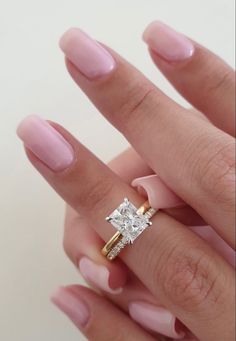 Rectangle Engagement Rings, Gold Band Engagement Rings, Radiant Engagement, Radiant Ring, Square Engagement Rings, Dream Wedding Ring, Radiant Cut Engagement Rings, Radiant Engagement Rings, Cute Engagement Rings