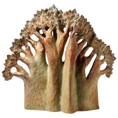 an image of a tree sculpture on white background