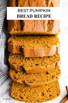 slices of pumpkin bread stacked on top of each other