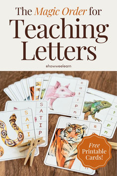 the magic order for teaching letters with free printable cards