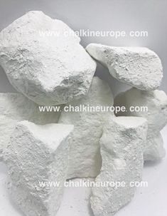 some white rocks stacked on top of each other