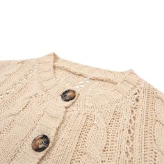 Khaki Button-up Cable Knit Cardigan Cream Knit Button-up Cardigan, Beige Sweater With Button Closure For Layering, Cable Knit Button-up Cardigan, Beige Buttoned Cardigan For Layering, Casual Knit Sweater With Buttons, Knit Sweater With Buttons, Beige Cardigan With Buttons For Layering, Winter Beige Buttoned Cardigan, Beige Knit Sweater Coat With Buttons