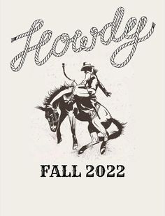 a drawing of a cowboy riding a horse with the words rodeo fall 2012 on it