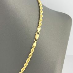 D E S C R I P T I O N : Our rope chains are made from 14k solid gold guaranteeing you an attractive & luxurious appearance. Each link has a unique diamond-cut design creating that extra shine at any angle light touches it. The rope chain is precisely made with professional & expert craftsmanship. This simple yet modern necklace is a must-add to your jewelry collection making it a perfect piece to stack with other necklaces or wearing it alone. Your chain is nicely packaged in an exquisite neckla Elegant Rope Chain Jewelry In Cuban Link Style, Fine Jewelry Diamond Cut Link Chain Necklace, Luxury Gold-plated Rope Chain Jewelry, Fine Jewelry Diamond Cut Chain Necklace For Anniversary, Luxury Yellow Gold Diamond Cut Chain Necklace, Luxury Yellow Gold Diamond-cut Chain Necklace, Luxury Diamond Cut Yellow Gold Chain Necklace, Elegant 14k Gold Rope Chain Necklace For Formal Occasions, Luxury Formal Rope Chain Jewelry