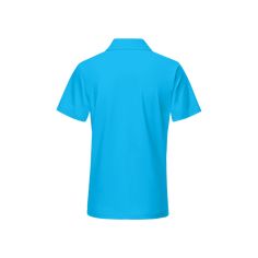 a blue polo shirt on a white background