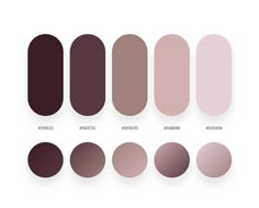 the different shades of pink and brown are shown in this graphic style, with each color being