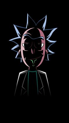 a cartoon character with spiky hair and glasses on his face, in the dark