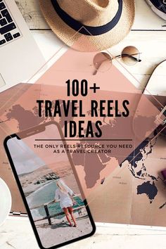 the cover of a travel book with an image of a woman standing in front of a map