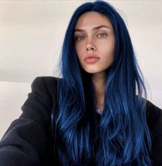 Navy Hair Color, Midnight Blue Hair Color, Indigo Blue Hair, Indigo Hair, Royal Blue Hair, Fantasy Hair Color