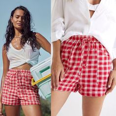 Anthropologie Gingham Picnic Short Features Summer’s Favorite Print In A Lightweight Fabric That’s Perfect For Picnics And Gatherings. Elastic Waistband With Drawstring. Side Slant And Back Flap Patch Pockets. Pair With A Crisp White Tee For Your Go-To Warm Weather Look. Condition: Brand New With Tags Size: Small Color: Red/White Approximate Measurements (When Laid Flat): Waist: 13.25 (Can Stretch Due To Elastic Waistband) Hip: 18 Inches Inseam 2.5 Inches Rise: 13 Inches Gingham Bottoms For Summer Picnic, Summer Plaid Bottoms For Picnic, Plaid Bottoms For Summer Picnic, Summer Plaid Bottoms For Day Out, Casual Plaid Bottoms For Picnic, Gingham Bottoms For Beach Vacation, Gingham Bottoms For Beach Season Vacation, Summer Gingham Bottoms For Picnic, Gingham Bottoms For Vacation And Beach Season