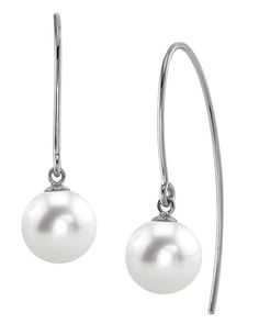 Freshwater Pearl Bonnie Earrings Modern White Pearl Earrings For Anniversary, Classic Round Pearl Earrings With French Hook, Classic Pearl Earrings With French Hook For Anniversary, Modern White Pearl Earrings With Pendant, Modern White Pearl Pendant Earrings, Modern White Pearl Earrings, Modern White Akoya Pearl Earrings, Modern Pearl Earrings For Anniversary, Classic White Pearl Earrings For Formal Occasions