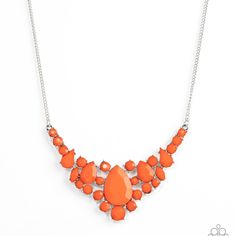 Bali Ballroom, Gorgeous Orange Necklace With Matching Earrings Lead And Nickel Free Gold Fringe Necklace, Bullet Necklace, Orange Necklace, Yellow Necklace, Brown Necklace, Red Necklace, Friend Necklaces, Free Earrings, Pink Necklace