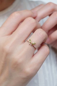 peridot butterfly ring, butterfly ring, 14k dainty gold butterfly ring, gift for her, gold butterfly ring, stacking ring, dainty gold ring Butterfly Engagement Ring, Danty Jewelry, Gold Chevron Ring, Minimalist Jewelry Silver, Gold Earrings For Kids, Hand Jewelry Rings, Gold Butterfly Ring, Jewelry Necklace Simple, Ring Butterfly