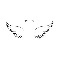 black and white angel wings on a white background