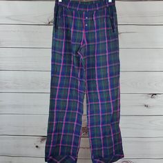 Nwot No Known Flaws Elastic Waist 2 Front Pockets Light Flannel Gray,Blue,Pink,And Green Approximate Measurements Below Waist Flat 13.5" Hips Flat 19" Rise 10" Inseam 31.25" Leg Opening 9.25" Plaid Sleepwear With Pockets For Loungewear, Plaid Casual Sleepwear For Lounging, Casual Plaid Sleepwear For Lounging, Victoria's Secret Casual Sleepwear For Lounging, Plaid Bottoms With Pockets For Loungewear, Casual Victoria's Secret Sleepwear For Pajama Party, Victoria's Secret Cotton Lounging Bottoms, Casual Plaid Bottoms For Sleep, Victoria's Secret Casual Sleepwear For Pajama Party