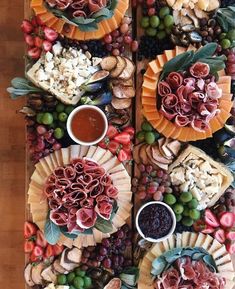 a platter filled with different types of food