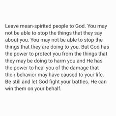 #LetGoAndLetGod #Godwillfightforyou #Amen Mean Spirited People Quotes, Mean Spirited People, God Knows Everything, Bible In One Year, Gods Plan Quotes, Christian Quote, Old And New Testament, Bible Reading Plan, Bible Reading