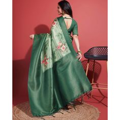 Rama Green colored saree is made from banarasi silk fabric which is highlighted with beautiful digital printed with weaving work as shown. comes along unstitched banarasi silk blouse piece which you can customise as per your design/style. Occasion - You can wear this saree for party, festivals, functions and ideal for any fashionista. Note:- the actual product may differ slightly in color and design from the one illustrated in the images when compared with computer or mobile screen. Measurements Unstitched Digital Print Saree For Eid, Festive Digital Print Saree For Eid, Green Saree With Printed Border For Eid, Unstitched Art Silk Saree With Digital Print, Green Semi-stitched Dupatta With Digital Print, Semi-stitched Saree With Digital Print For Festivals, Anarkali Saree With Digital Print, Green Saree With Digital Print For Diwali, Semi-stitched Green Digital Print For Festive Occasions