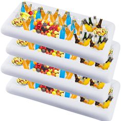 PRICES MAY VARY. White Inflatable Serving Bar Set: Elevate your dining experience with our exclusive set of three inflatable serving bars. Each bar measures 51"L x 25"W x 4.5"H externally and 42.5"L x 17.5"W internally, ideal for keeping salads, beverages, and appetizers chilled during your indoor and outdoor events. Optimal Chill Performance: Simply add ice to the spacious inflatable serving bar to keep salads, fruits, drinks, and appetizers refreshingly cold for hours. The contained area ensur Family Reunion Decorations, Inflatable Cooler, Serving Buffet, Pool Party Supplies, Reunion Decorations, Outdoor Graduation Parties, Cooler Food, Bbq Picnic, Serving Bar