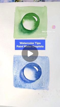 watercolor tips paint water droplets