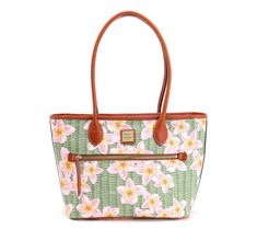 Covered in a fresh, floral design, this coated cotton tote feels just right for spring and summer. Sling it over your shoulder as you step out into the sunshine. From Dooney & Bourke. Spring Green Canvas Bag, Spring Shopping Bag In Coated Canvas, Tropical Style Travel Bags For Spring, Tropical Travel Bags For Spring, Casual Floral Print Bags For Spring, Casual Floral Print Spring Bags, Casual Canvas Bag With Floral Print, Spring Floral Print Bags, Summer Shopping Bags With Floral Print