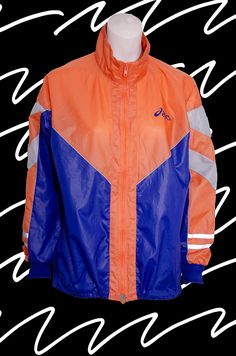 Vintage Asics Outwear Windbreaker Jacket, Asics Sportswear, Trackjacket Asics, Asics Outfit, Vintage Asics, Gym Shorts, Vintage Clothes, Windbreaker Jacket, Puma Jacket, Vintage Tshirts, Tshirt Print, Favorite Outfit