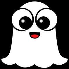 a cartoon ghost with big eyes