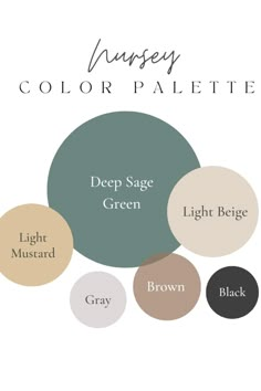 the color palette for nursery's nursery room