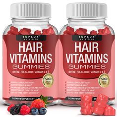 PRICES MAY VARY. ★Strong & Sleek Hair - Fed up with spending hundreds of dollars on expensive hair treatments that don’t work? Transform dull and dry hair with the essential nutrients your locks need to grow. Our exclusive Hair Gummies formula uses key hair nutrients to target common problems that many people struggle with, including thin hair, damaged hair, overly processed hair color, breaking strands, and dry, split ends. Plus, these gummies will send essential vitamins to your scalp, improvi Vitamins Gummies, Thicker Stronger Hair, Hair Gummies, Faster Hair Growth, Hair Nutrients, Gummy Vitamins, Hair Growth Supplement, Hair Cleanse, Skin Nails