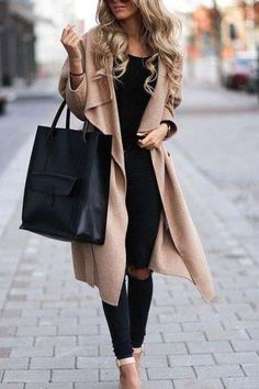 Trendy Long Outerwear With Pockets, Trendy Sweater Coat With Pockets For Cold Weather, Casual Long Coat Style Cardigan, Casual Longline Cardigan With Pockets, Casual Long Cardigan With Pockets, Casual Long Solid Cardigan, Chic Long Brown Outerwear, Casual Long Sweater Coat For Cold Weather, Casual Long Sweater Coat