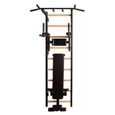 a gym equipment set up against a white background