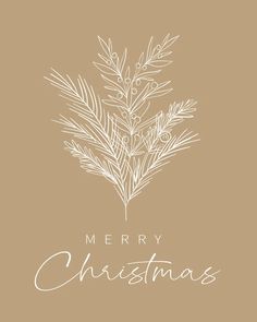 a christmas card with the words merry christmas written in white on a brown background,