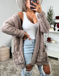 Super Soft Cable knit Cardigan sweater - Mocha – PRESTIGE Trendy Outfit Ideas, Knit Cardigan Sweater, Cozy Cardigan, Cable Knit Cardigan, Mocha, Cardigan Sweater, Cable Knit, Knit Cardigan, Outfit Ideas