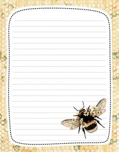 a paper with a bee on it