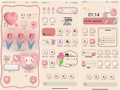 the pink theme on this phone is very cute