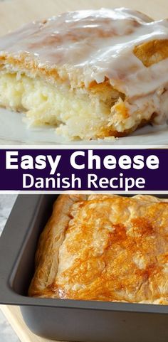 an easy cheese danish recipe with icing on top