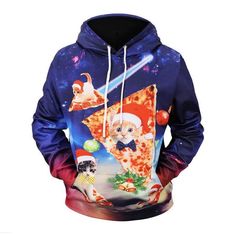 Get your product: Christmas  Cat Print Hooded Sweatshirt - 3D All Over Printed - VF593
1. PRODUCT INFORMATION:

Proudly printed in America
5.3 oz, unisex fit
Heavy cotton, classic midweight fabric
Material: 100% cotton | Dark Gray: 50% cotton:50% polyester | Light Gray: 90% cotton:10% polyester
Double-needle stitched neckline, bottom hem, and sleeves
Quarter-turned to eliminate center crease
7/8 inch collar
Tear-away label
Machine-wash safe
Copyrighted artwork
2. SIZE CHART:
3. RETURN:
We will g Christmas Pizza, Halloween Pizza, Painting Hoodie, Pizza Cat, Christmas Pullover, Cat Hoodie, Hoodie Size Chart, Christmas Cat, Mens Sweatshirts Hoodie