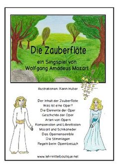 an advertisement for the german language book, die zuberflote