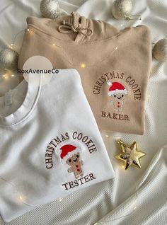 Christmas Cookie Baker Gingerbread Sweatshirt Christmas Matching Embroidered Sweatshirt Christmas Funny Sweatshirt Christmas Gift - Etsy UK Embroyed Christmas Sweaters, Simple Christmas Sweatshirt, Embroidery By Machine, Embroidered Cotton Christmas Sweatshirt, Christmas Cotton Sweatshirt With Embroidered Logo, Christmas Crew Neck Sweatshirt With Embroidered Logo, Holiday Embroidered Crew Neck Sweatshirt, Embroidered Crew Neck Sweatshirt For Holiday, Christmas Crew Neck Sweatshirt With Embroidered Graphics