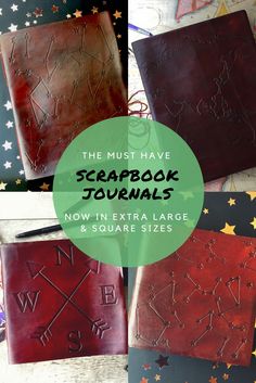 the most have scrapbook journals now in extra large and square sizes with stars on them