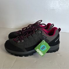 Nwt Grisport Women's Hiking Backpacking Shoes Size 8 (Eu39) Gray Lace-up Trail Running Shoes For Outdoor Activities, Gray Lace-up Walking Shoes For Outdoor, Gray Lace-up Trail Running Shoes For Hiking, Gray Lace-up Trail Running Shoes For Outdoor, Gray Low-top Walking Shoes For Outdoor Activities, Gray Low-top Hiking Boots For Outdoor, Gray Trail Running Shoes With Round Toe For Hiking, Functional Gray Lace-up Hiking Boots, Sporty Low-top Gray Hiking Boots