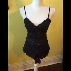 Nwot Pretty Black Lace Cami Set Size L, Extremely Small L....Fits Mannequin Perfectly And It’s A S For Sure. Built In Bra In Cami See Last Pic Fitted Black Lace Trim Sleepwear, Black Lace Camisole Sleepwear, Black Lace Trim Cami Sleepwear, Black Delicate Lace Camisole Top, Black Lace Underwire Sleepwear, Acid Bath, Black Lace Cami, Cami Set, Source Unknown