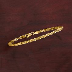 Ross-Simons - 3.2mm 14kt Yellow Gold Rope-Chain Bracelet. 8". Simple, elegant, and all you need for a hint of glamour! This 3.2mm rope-chain bracelet gleams in polished 14kt yellow gold. Lobster clasp, 14kt yellow gold rope-chain bracelet. Gold Rope Chains, Simple Elegant, Rope Chain, Christmas List, Chain Bracelet, Rope Bracelet, Lobster Clasp, Fine Jewelry, Yellow Gold