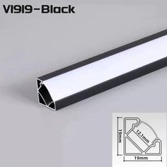 an image of a black and white metal tube with the width 19mm in length