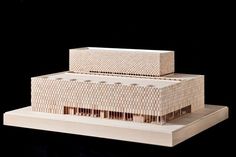 a model of a building made out of bricks