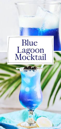 Blue Punches Recipes Non Alcoholic, Blue Summer Drink, Blue Mocktail, Blue Lagoon Mocktail, Blue Alcoholic Drinks, Mocktail Ideas, Coconut Water Drinks, Seasonal Vegan Recipes, Blue Curacao Liqueur