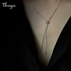 Elevate your style with our Flowing Tassel Necklace. Symbolic of fluidity, grace and freedom, it features delicate tassels that sway with your every move. Handcrafted with care, it's the perfect accessory to add an effortless touch of elegance and meaning to any outfit.   -Brand: Thaya  -Material: 925 Silver  -Gender:Female Elegant Dangle Tassel Necklace, Adjustable Long Tassel Necklace, Tassel Necklace As Gift, Elegant Long Tassel Necklace, Silver Adjustable Long Tassel Necklace, Adjustable Silver Long Tassel Necklace, Elegant Silver Dangle Tassel Necklace, Adjustable Long Silver Tassel Necklace, Elegant Tassel Necklace With Adjustable Chain As Gift